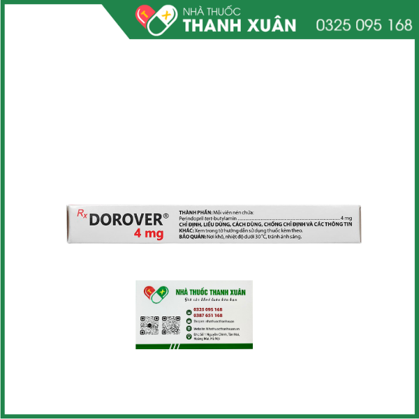 Dorover 4mg điều trị tăng huyết áp, suy tim sung huyết